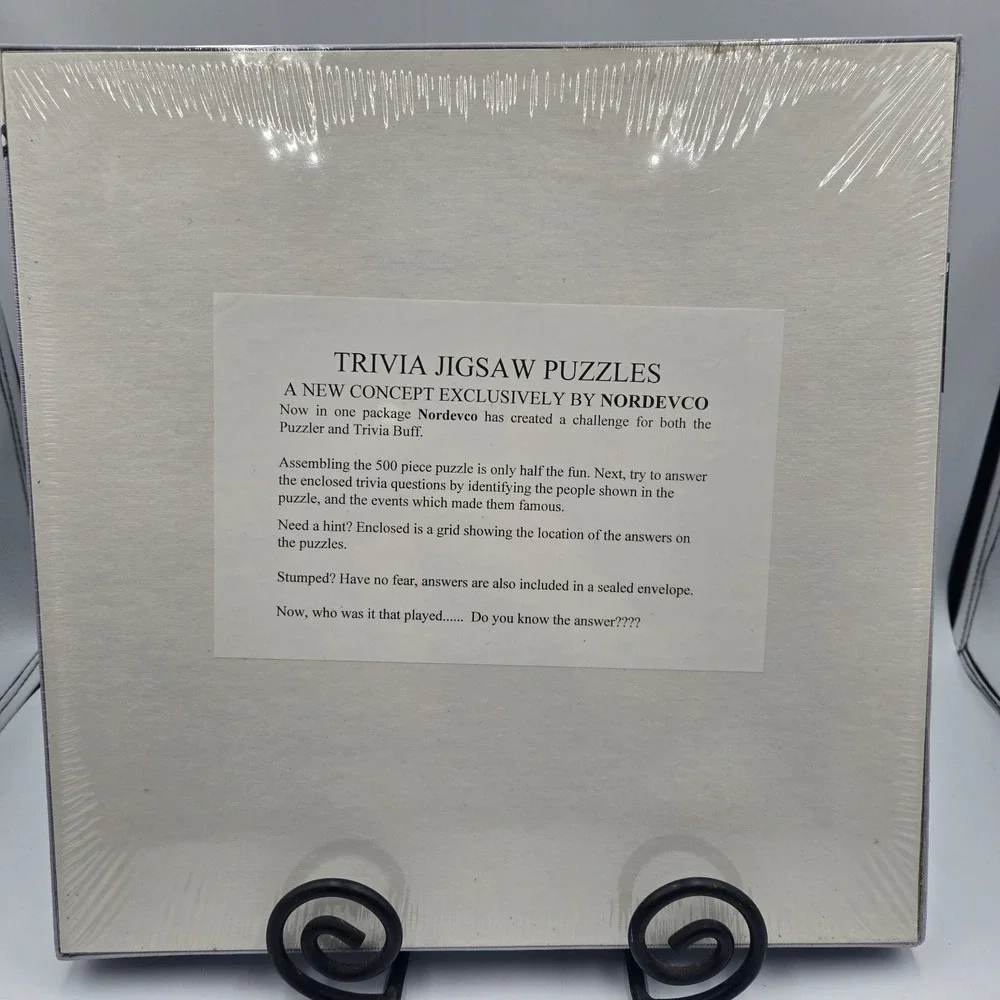 VTG CINEMA TRIVIA 550pc Puzzle Game‎ With Q&A New & Sealed Hollywood T841 USA